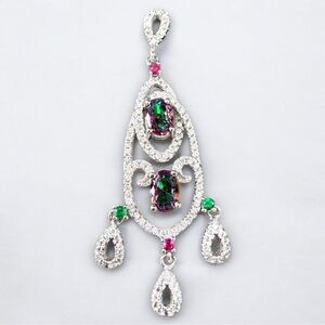 ✨ MYSTIC TOPAZ CHANDELIER PENDANT – SPARKLING STATEMENT PIECE ✨